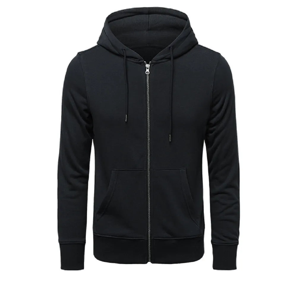 Men Zipper Hoodie Harajuku Hight Street Retro Casual