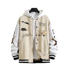 Spring/Autumn Essential: Men's Comfortable Loose Baseball Jacket