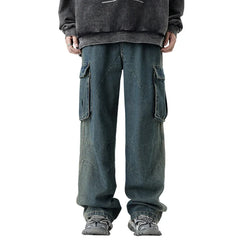 Baggy Pants Men Jeans Denim Trousers Wide Pants Tide Loose Fit Hip Hop