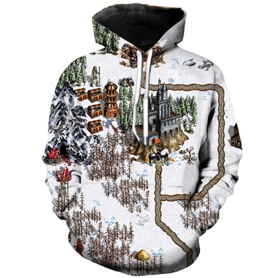 Men 3D Printed Heroes of Might and Magic Inspired Hoodie