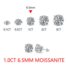 2 Carat 8.0mm D Color Moissanite Top Quality 100% 925 Sterling Silver