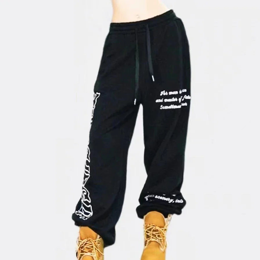 Street Dance Hip Hop Sports Pants for Women High Waist Casual All-match Y2k Trousers Spring