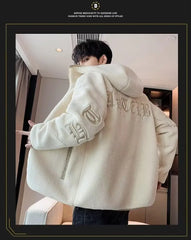 Lamb Fleece Thickened New Autumn And Winter Polar Trendy Top Cardigan Clothing Y2k Oversized