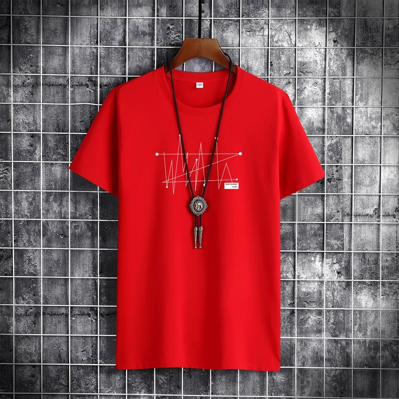 Mens Shirts Casual Short Sleeve Clothes High Quality Printed Cotton
