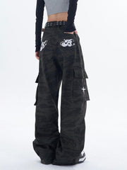 Y2K Vintage Camouflage Cargo Pants Women's Streetwear
