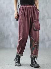Chinese Designer Autumn Fashion Vintage Pants Women Loose Casual
