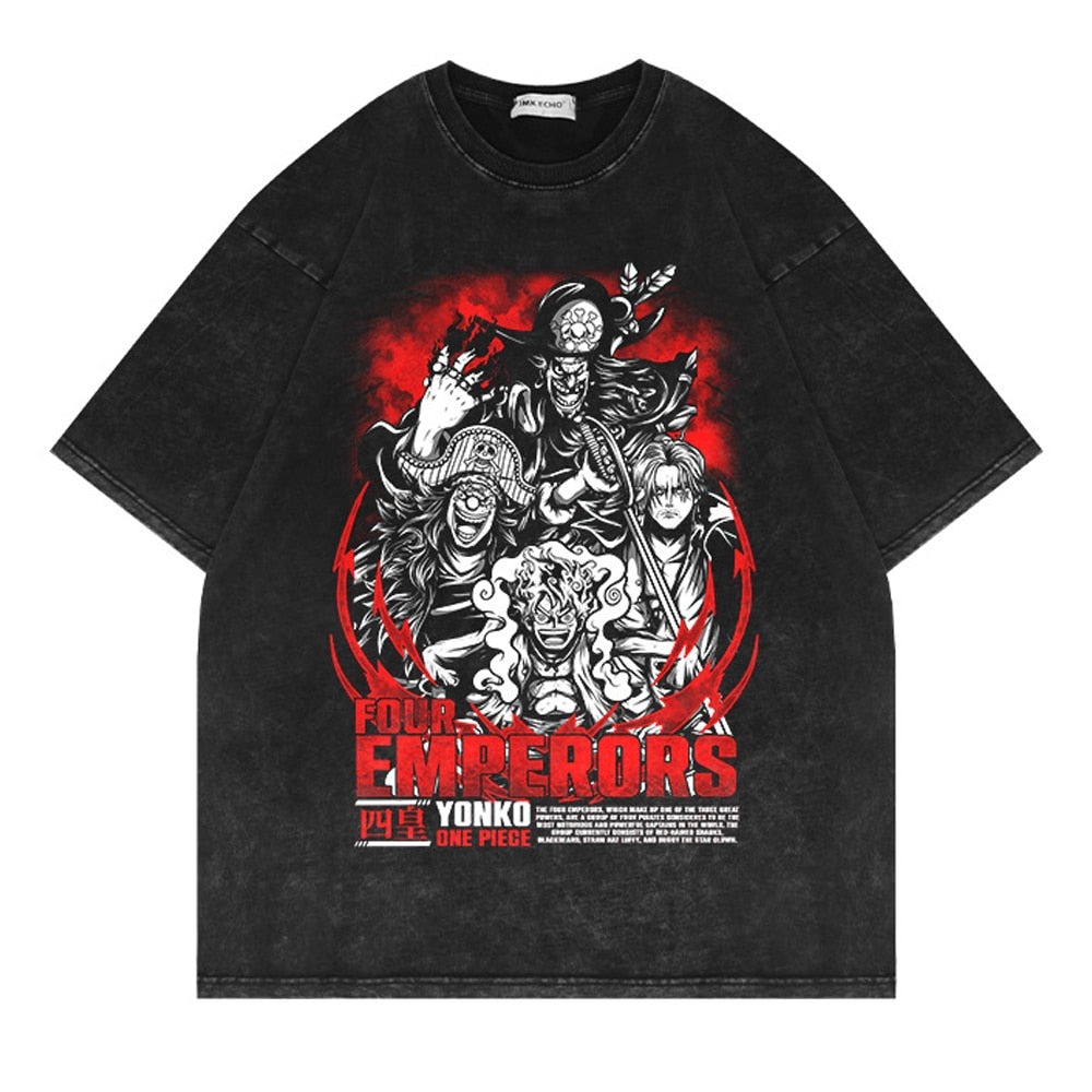 Men T-Shirts Anime Print Streetwear