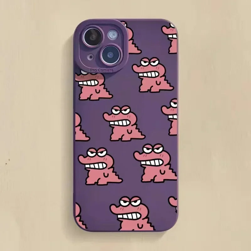 Cute Funny Cartoon baby crocodile Phone Case For iPhone