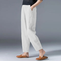 Cotton Wide Leg Pants Female Loose Oversized Solid Color