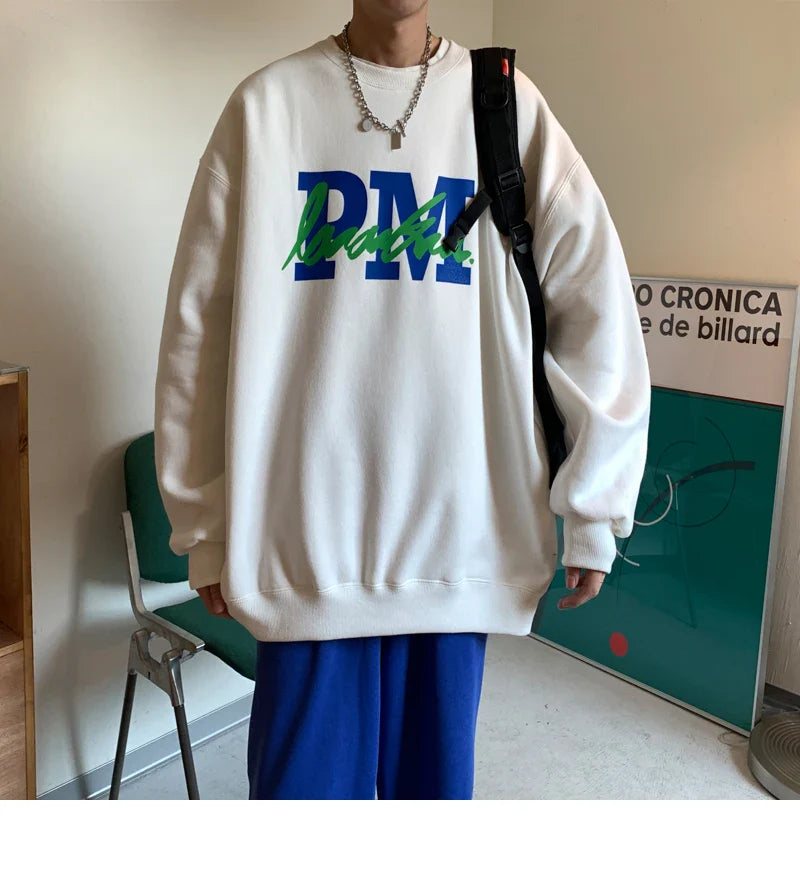Y2k Sweatshirt Kpop Letter Print Long Sleeve Casual Couples Hoodie Tops Autumn