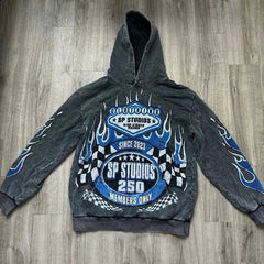 Y2K Women Hoodies Pullover Print Vintage Dark Punk Streetwear High Street Tops