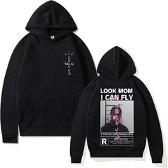 Cactus Jack Hoodies Hipster LOOK MOM I CAN FLY Travis Scott Sweatshirt y2k