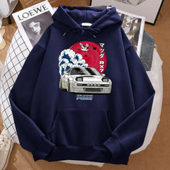 Men Fashion Oversize Sweatshirt Autumn Pocket Warm Hipster Soft Streetwear