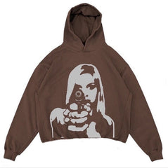 Y2K Oversized Hoodie for Women Trendy Harajuku Streetwear for Winter