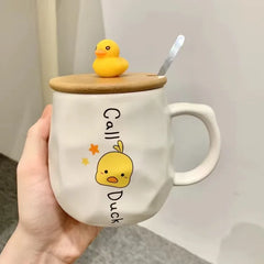 Cute Yellow Duck Hand Cup, Large Capacity