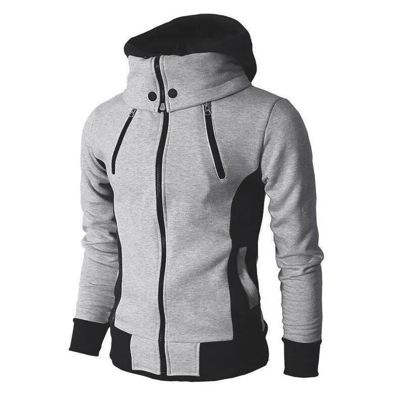 Spring and Autumn Casual Men Hoodie Stylish Patchwork