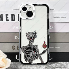 Case For iPhone Soft Cover Funny Skull