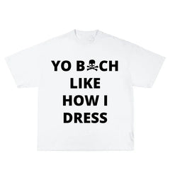 Men's Gothic Tees Letter Print Tops Solid Sleeve Style Y2K