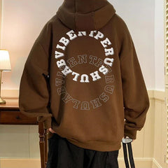 Autumn Hip Hop Letter Printed Pullovers Hoodies For Men