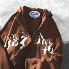 Hoodies Men Jacket Casual Clothes Tops Loose Grunge Hooded