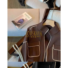 women's winter plush and thickened oversized motorcycle jacket
