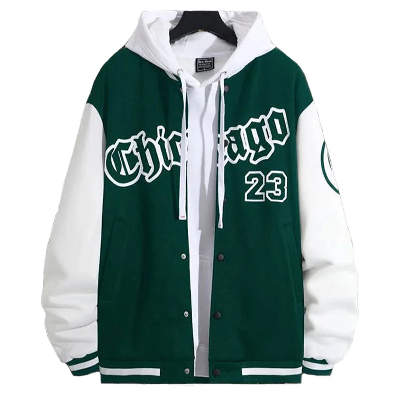 Men's Autumn Jacket Coat Letter Printed Baseball