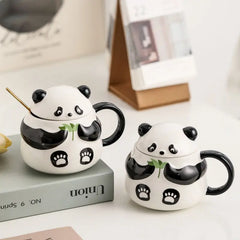 Ceramic Mug Christmas Gift Original Panda Cup With Lid Coffee Tea Cups of Coffee