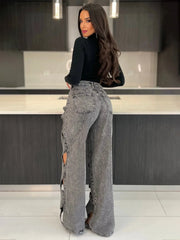 Double Life Criss Cross Denim Pants