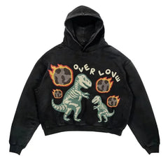 2024 Men's Dinosaur Print Hoodies Fashion