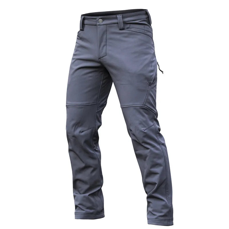 Men Winter Fleece Tactical Pants Windproof Warm Waterproof Outdoor Hiking Climbing Sports