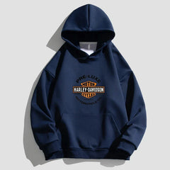 Hoodies Fleece Brushed Letter Print Sweatshirt Hip Hop