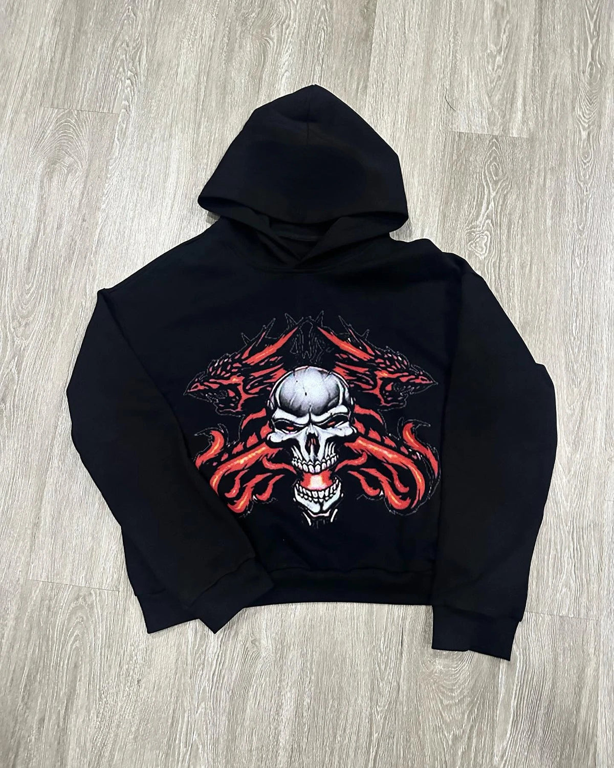 Men Casual Hoodies Fashion Skull Print Spring Autumn