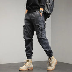 Men Cargo Pants Multi Pocket Khaki Trousers Casual Military