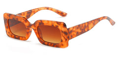 Rectangular Chunky Flared Sunglasses