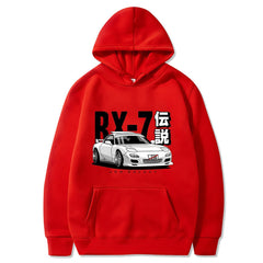 Men Hoodies Harajuku RX7 FD Drift Japanese Cars Casual