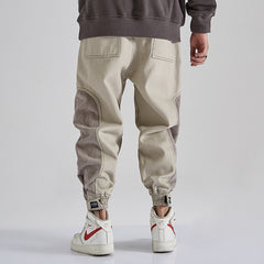 Corduroy Patchwork Casual Pants Hip Hop Cargo