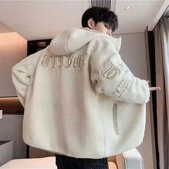 Lamb Fleece Thickened New Autumn And Winter Polar Trendy Top Cardigan Clothing Y2k Oversized