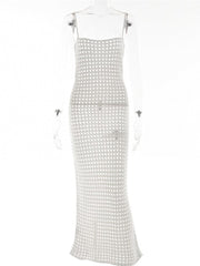 Strappy Crochet Maxi Dress