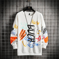 2023 Oversized Graffiti Hoodie Japanese Hip Hop Streetwear Pullover for Men