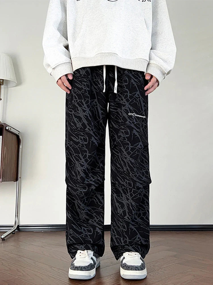 Casual American Corduroy Wide Leg Men Pants