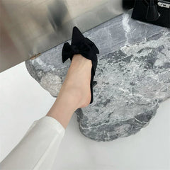 Looking Fabulous Bow Mule Heels