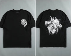 Men's Vintage Top Tees Oversized O-Neck Summer Casual