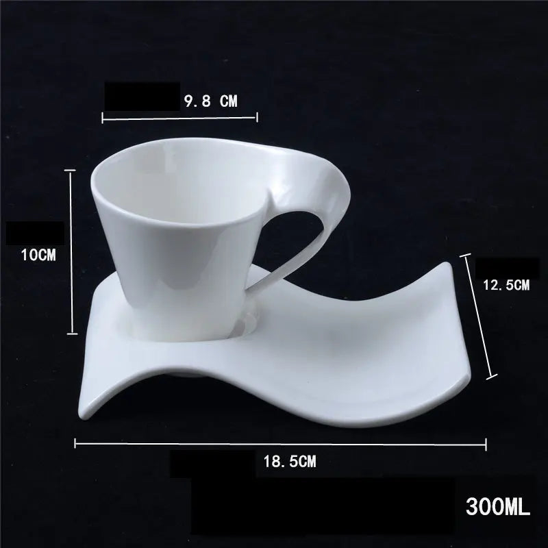Creative Ceramic 300ml Coffee Cup Espresso Coffee Cup With Saucer Home Water
