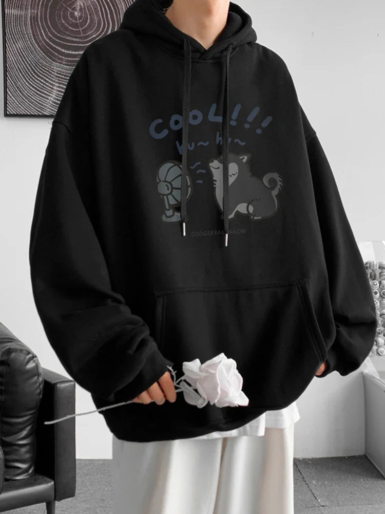 Print Hoodies For Men Y2K Streetwear Clothes Hip Hop Fashion Hooded Sweatshirts