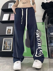 2024 New Women Cargo Pants Korean New Harajuku Wide Leg