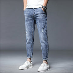 Men Trousers Streetwear Design Denim Pants Korea Casual