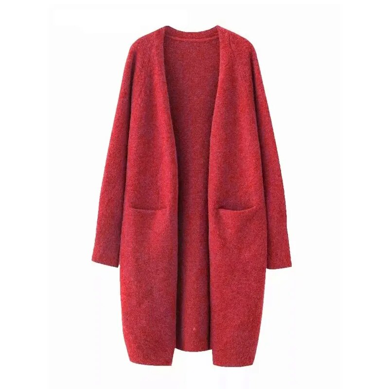 Cozy up in Style: Women's Thick Warm Sweater Cardigan with Pockets