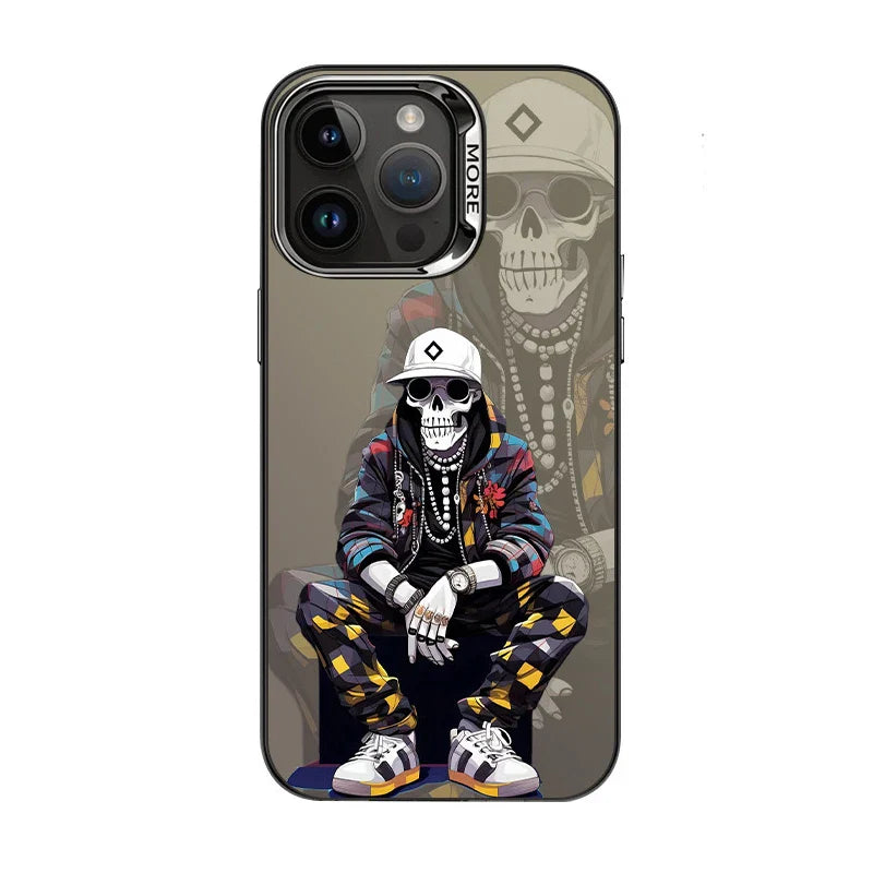 Case Cool Cartoon Fashion Skull Graffiti Color Laser Printing