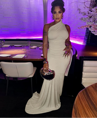 Oscar Lady One Shoulder Maxi Dress