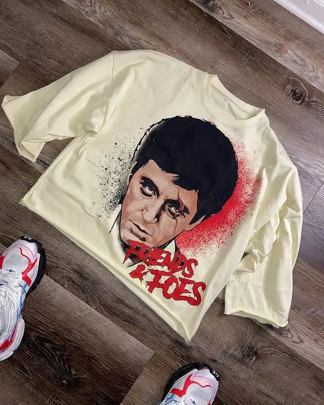 Y2K Hip-Hop Graphic T-shirt: Men's Gothic Streetwear